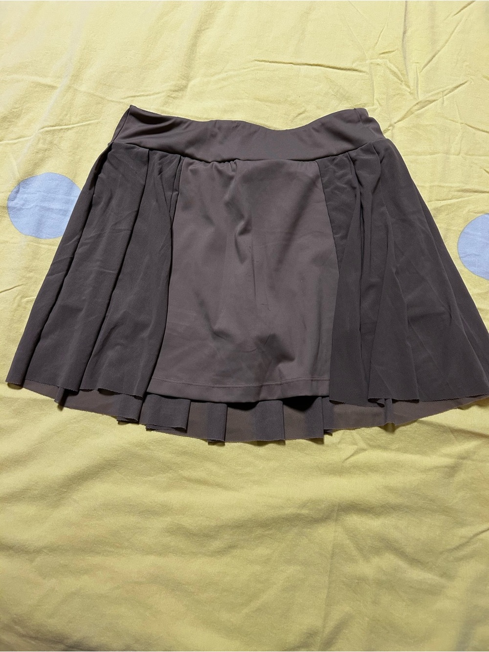 Women's Pleated Mini Skirt in Brown
